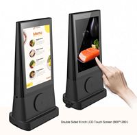 Kiosque numérique FYD-06 double face écran tactile LCD de 8 pouces lecteur de publicité de dessus de table annonceur d'affichage