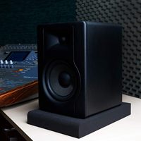 Coussinets d'isolation pour moniteurs de studio Sound Addicted, mousse acoustique haute densité pour enceintes de 5 pouces, paire de deux coussinets en mousse pour supports