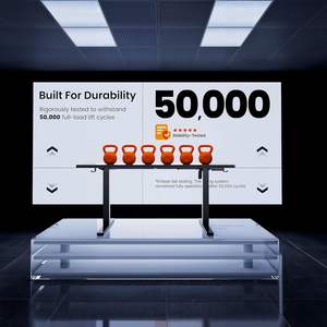 Escritorio eléctrico ajustable en altura de 47,2 x 23,6 pulgadas, escritorio para computadora, para oficina en casa, color negro - Product Image 1