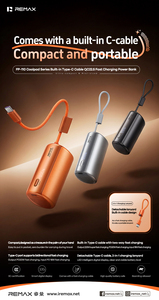 FP-110 Built-in Type-<b>C</b> Cable QC22.5 Fast <b>Charging</b> Power Bank 10000mAh Emergency Portable Banks FP-110 FP-110 - Product Image 2