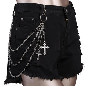 <b>Cross</b> <b>Chain</b> Pants <b>Chain</b> Zinc Alloy Detachable Unisex Daily Wear Fashion Body <b>Chain</b> - Product Image 1