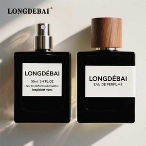 OEM Custom Crimp Perfume <b>Spray</b> <b>Bottle</b> 50ml Perfume Glass <b>Bottle</b> 100ml Clear Square <b>Empty</b> Perfume <b>Bottle</b> with Wooden Lid - Product Image 4