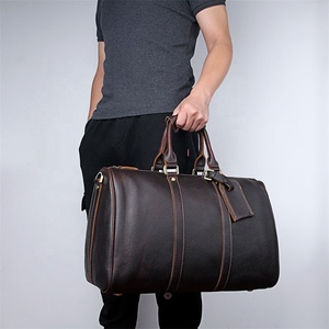 Mens di Cuoio Duffle Borsa Da Viaggio Marrone Palestra Sport Durante La Notte Week-End Borse Da Viaggio <span class=keywords><strong>per</strong></span> Le Donne <span class=keywords><strong>Aereo</strong></span> Dei Bagagli del Carry-On Sacchetto - Product Image 1