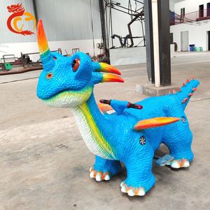 Manèges électriques de dinosaures mécaniques pour enfants, style dessin animé, pour parcs d'attractions - Product Image 1