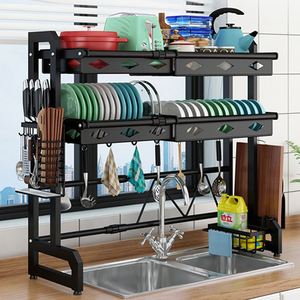 Promotion : Égouttoir de cuisine multifonctionnel extensible en acier inoxydable, anti-rouille, pour évier - Product Image 5