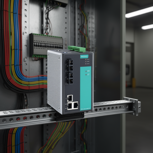 สวิตช์จัดการองค์กร Moxa EDS-505A-SS-SC พอร์ต RJ45 ความเร็ว 5x100Mbps มาตรฐาน IEEE 802.3 แรงดันไฟฟ้า 24V สำหรับติดตั้งบนราง DIN แบบอุตสาหกรรม - Product Image 3