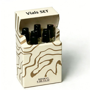 Flacons de parfum personnalisés de 1 ml, 2 ml, 3 ml, 5 ml, lot de 3 ou 5, style cigarette, échantillon de parfum rose, flacon en papier, boîte avec logo - Product Image 5