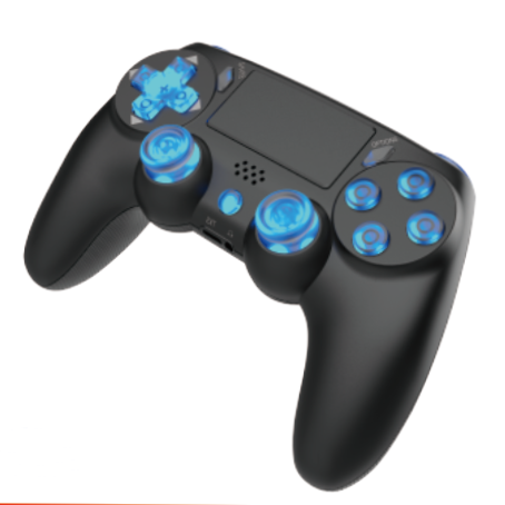 YLW RGB Lights Kit Flash Light Thumb Sticks Wireless Controller for PS4 ...