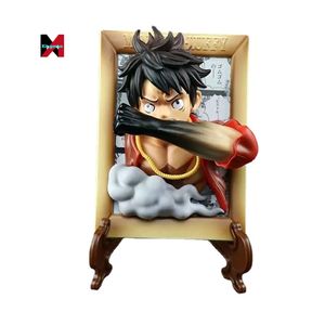 Imán de nevera de una pieza, marco de fotos de los tres hermanos <span class=keywords><strong>Gravity</strong></span> Saab Ace Luffy, estatua, figura de acción, modelo, adornos, artesanías de plástico - Product Image 5