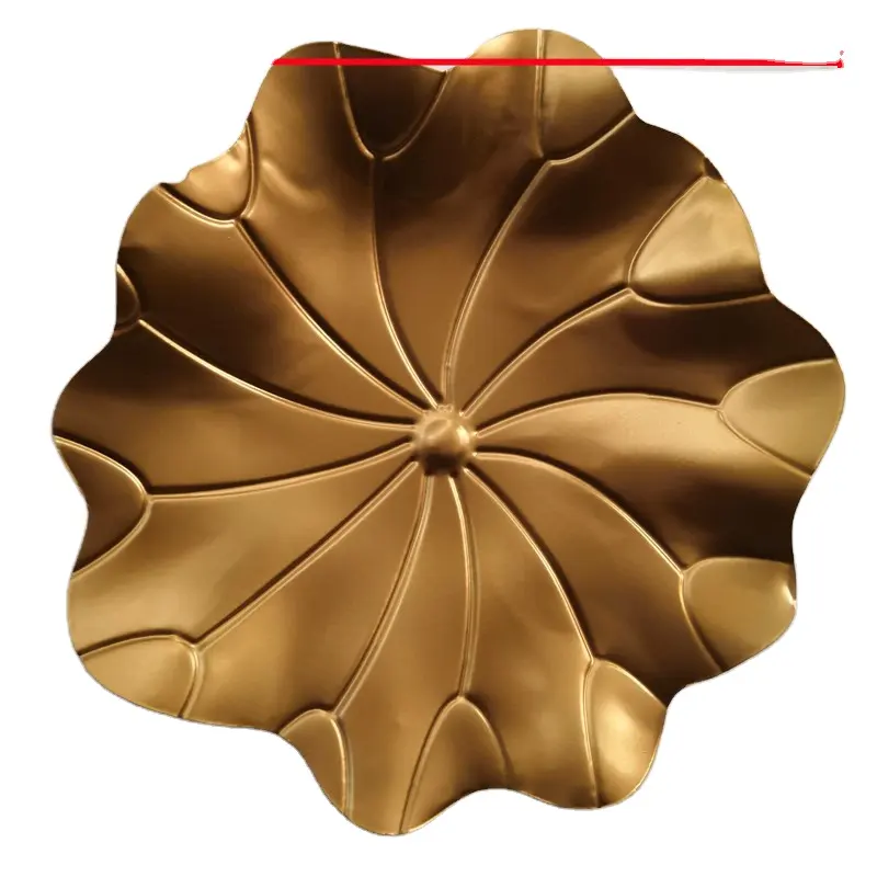 Moderne Metall Gusseisen Lotus abstrakte Design Kunst Skulptur Dekoration