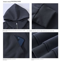 Fabricants de vêtements personnalisé automne mode Simple couleur unie 360g demi-fermeture éclair conception sens hommes sweat à capuche à manches longues