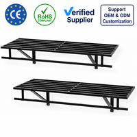 Étagères murales de garage JH-Mech 2 x 4 pieds, capacité totale de 500 lb, étagère de rangement de garage robuste, étagère de garage longue en acier pour mur