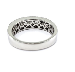 Prix usine directement vente Simple à la mode 14k or blanc massif 100% diamant naturel Baguette bagues de mariage pour les femmes - Product Image 3