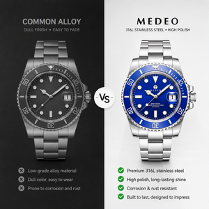 Montre de poche de luxe pour homme Tandorio en acier inoxydable, mouvement automatique <span class=keywords><strong>Seiko</strong></span>, 20 BAR, plongée, aiguilles lumineuses, montre mécanique - Product Image 3
