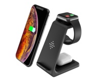 Base de Carga Inalámbrica 3 en 1 de Estilo Simple de 10 W con Puerto Tipo C para Teléfono Celular, iWatch y Auriculares