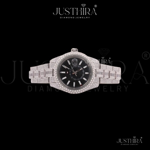 Best Quality Stylish Moissanite Diamond Quartz <b>Watch</b> Women Bracelet Style Crystal <b>Waterproof</b> <b>Watch</b> Available At Best Price - Product Image 4
