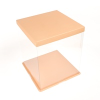 Boîte d'emballage de gâteau jetable en plastique de haute qualité Boîtes à gâteau de grande taille avec couvercle transparent