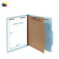 Carpeta de archivos de cartón prensado reciclado 100% azul claro de alta calidad Lehui, productos de archivo de Material ecológico de tamaño legal