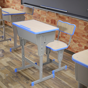 Mobilier de classe moderne en métal pour les élèves du primaire et du collège, comprenant des bureaux et des chaises pour les cours de soutien scolaire, la chambre à coucher - Product Image 2