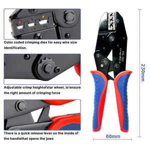 Terminales Termocontraíbles Preaislados, Alicates para Cableado Eléctrico de 0.5-6mm, Juego de Herramientas de Crimpado con Mecanismo de Trinquete - Product Image 4
