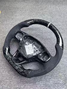 Volante de Fibra de Carbono Forjado Real Personalizado para Ford Focus Fiesta Mk7 ST Mk8 Mk4 Mk3 <span class=keywords><strong>Mk2</strong></span> con Pantalla LED RAM - Product Image 2