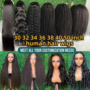Perruques brésiliennes en cheveux vierges prêtes à être expédiées, bouclées afro crépues, pré-épilées, densité 180%, avec dentelle frontale complète 13x4, pour femmes noires - Product Image 6