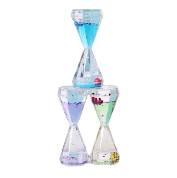 Environmental protection oil glass hourglass Transparent crystal hourglass in light color Living room bedroom decoration