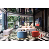 Modernes Design Hotel Lobby Möbel Spa Schlafs ofa Lounge Halbrunde Kreis Sitzsofa Set für Freizeit bereich