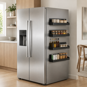 Organizador de especias magnético de diseño personalizado Almacenamiento de metal de calidad para cocina Aplicación de refrigerador de pared lateral de estilo moderno - Product Image 2