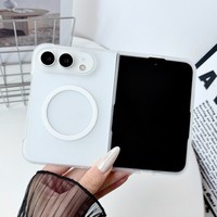 Casing Ponsel Magnetik Transparan Berkualitas Tinggi untuk iPhone 18 Fold Ultra Samsung Z Fold 8 Ultra, Anti Benturan, Hard Back