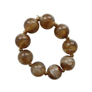 Fashion <b>Beaded</b> <b>Bracelet</b> 316L Stainless Steel PVD <b>Gold</b> Plating Sustainable Resistant - Product Image 1