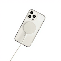 Coque de téléphone transparente antichoc en TPU+PC à chargement sans fil et aimant puissant, prix usine, pour iPhone Xs Xr 17 16 15 Pro Max