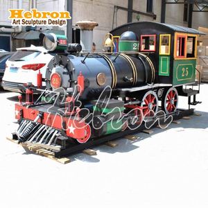 2026 Modelo de Locomotora de Vapor Personalizada para Parque Temático, Modelo de Locomotora de Vapor Estilo Motocicleta, Escultura Artística de Metal Reciclado - Product Image 4