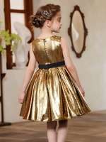 Robe de princesse élégante pour enfants, tenue de performance de piano, défilé, haute qualité, en stock, vente en gros