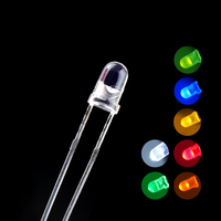 Diode LED ronde transparente 5MM F5, LED radiales blanches/vertes/rouges/bleues/jaunes/oranges/roses/violettes de haute qualité