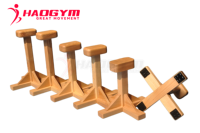 Barres parallèles en bois HAOGYM pour gymnastique, pour exercices de position debout sur les mains, longueur 50 cm