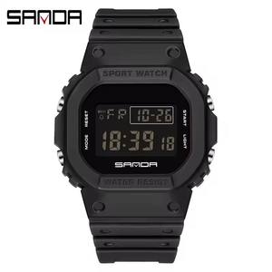 Reloj Deportivo Digital Sanda 2107 con Correa de TPU, Resistente al Agua, Cronógrafo, Alarma Diaria, para Niños, Hombres - Product Image 2