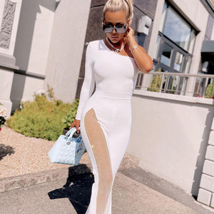 Ocstrade nouveau Style femme Streetwear solide Sexy femmes chaudes maille côtés diamant une épaule manches longues une pièce <span class=keywords><strong>pantalon</strong></span> combinaison - Product Image 3