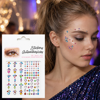 Offre Spéciale : Autocollants 3D en Strass – Kit de Tatouages Temporaires Auto-Adhésifs Personnalisables OEM pour Maquillage Artistique du Visage