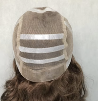 Perruque médicale entièrement nouée à la main avec base en soie, ligne de cheveux invisible, dentelle suisse HD, cheveux humains vierges, sans colle, pour patients atteints d'alopécie ou de cancer