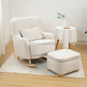 Chaise berçante d'allaitement en bois pour bébé, confortable et économique, personnalisable - Product Image 2