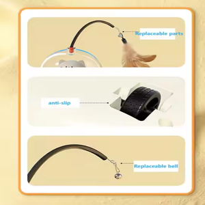 360 derece dönen LED lazer kedi oyuncak otomatik interaktif akıllı Pet oyuncak oynamak için dayanıklı PC malzemeden yapılmış - Product Image 6