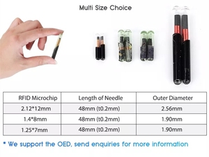 Bán Buôn Ống Tiêm Nhận Dạng Chip Động Vật Rfid 2.12*12Mm Em4305 Vi Mạch Thú Cưng - Product Image 3
