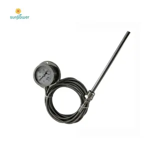 Termómetro Capilar de Expansión de Gas WTZ-288BF, Conexión Trasera de 100 mm, Longitud del Capilar S=5 m, SS304 - Product Image 1