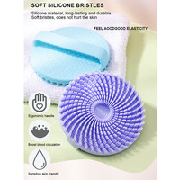 Brosse de douche massante exfoliante en silicone souple de qualité alimentaire pour le nettoyage du dos pour toutes les peaux
