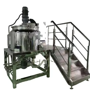 Vacuum Homogenizing Emulsifying tank Mayonnaise Making Machines with circulation system Cosmetic face Cream homogenizer Mixer