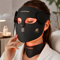 Nouveauté : Thérapie par lumière rouge infrarouge 4D pour le visage, appareil à lumière LED pour le visage, masque de thérapie par lumière LED infrarouge