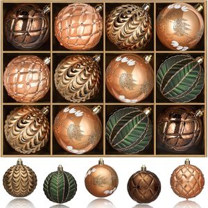 Luxury <b>Glitter</b> Xmas Balls Gift Box Christmas Tree Decor <b>Glitter</b> Shatterproof Plastic Baubles Hanging Christmas Ball Ornaments - Product Image 1