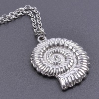 Pendentif Nautilus en acier inoxydable de 30 mm, plaqué or 18 carats, série Océan, breloques coquillages pour la fabrication de bijoux DIY