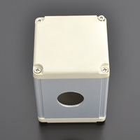 Boîtier de commutation à bouton-poussoir en alliage d'aluminium QH31-1, 65*65mm, étanche, 22mm, un trou, niveau de protection IP66, boîte de jonction